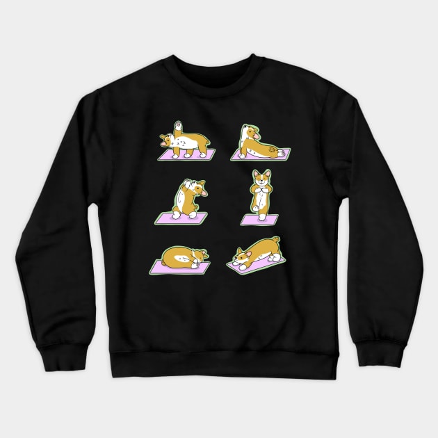 Cute Corgi Yoga Crewneck Sweatshirt by IhateDumplings